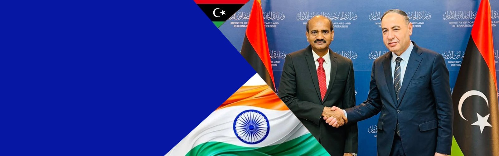 <div class="carousel-caption text-start">
<p class="welcome-line mb-2 delay-1">Ambassador Dr. Hifzur Rahman meets H.E. Taher Al Baour, Minister in-charge of Foreign Affairs and International Cooperation, Govt of National Unity, State of Libya on 08 January 2026</p>
</div>